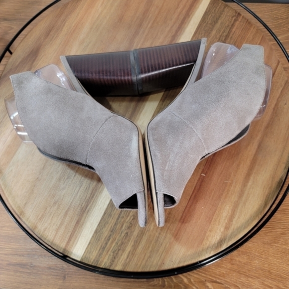 Gibson & Latimer Londyn Suede Slingbacks Booties Heels Size 10 - Picture 11 of 17